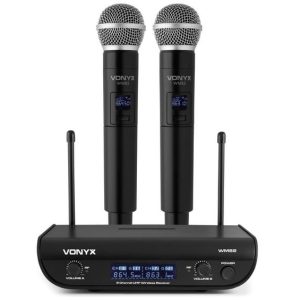 Set 2 microfoane wireless si receptor UHF