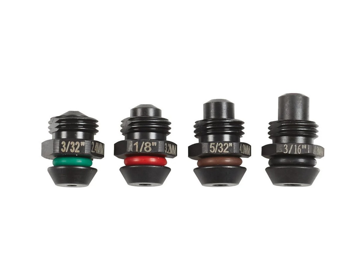 Set 4 capete tragere pentru masina nituit Milwaukee M12, 2.4mm, 3.2mm, 4.0mm, 4.8mm, 48540100. Fiabilitate si performanță 1 Set 4 capete tragere pentru masina nituit Milwaukee M12