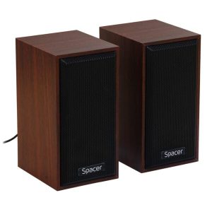 Set boxe lemn 6W (2X3W) alimentare prin USB Spacer SPSK-201-WD