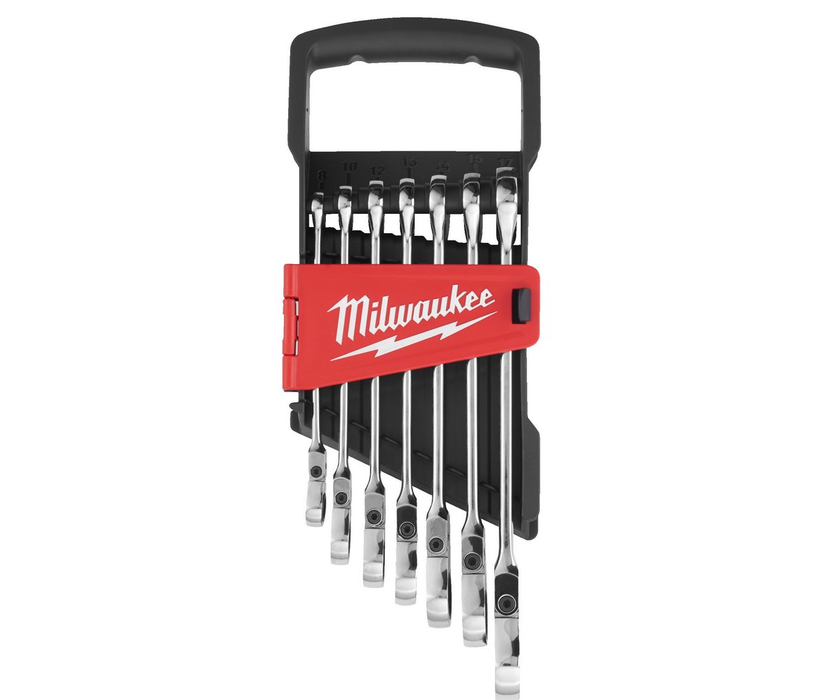 Set chei fixe MAX BITE cu clichet si cap pivotant Milwaukee, mecanism tubular, maner I-Beam, 4932478557. Fiabilitate si performanță 1 Set chei fixe MAX BITE cu clichet si cap pivotant Milwaukee