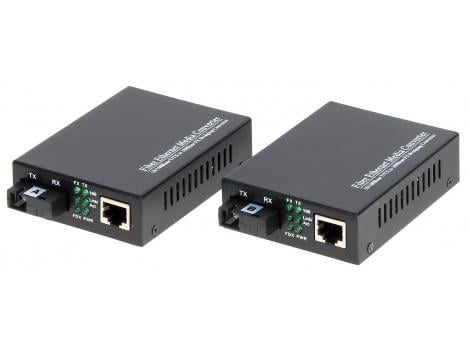 Set mediaconvertor RX TX Multi Mode conectori SC max 2KM. Fiabilitate si performanță 1 Set mediaconvertor RX TX Multi Mode conectori SC max 2KM