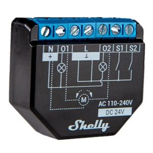 Shelly Plus 2PM2 intrerupator de releu inteligent WiFi cu 2 canale cu contor de putere si modul rulou