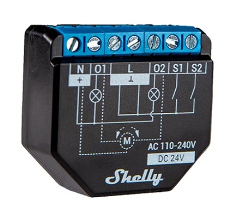 Shelly Plus 2PM2 intrerupator de releu inteligent WiFi cu 2 canale cu contor de putere si modul rulou. Fiabilitate si performanță 1 Shelly Plus 2PM2 intrerupator de releu inteligent WiFi cu 2 canale cu contor de putere si modul rulou