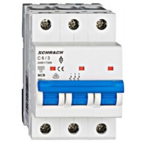 Siguranta automata tripoalara 6A 6kA Schrack
