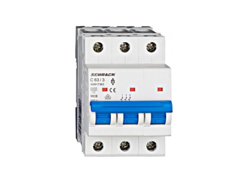 Siguranta automata tripoalara C63A 6kA Schrack AM617363. Fiabilitate si performanță 1 Siguranta automata tripoalara C63A 6kA Schrack AM617363