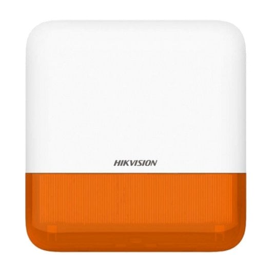 Sirena Tri-X wireless de exterior led Portocaliu, cu flash HIKVISION AX PRO DS-PS1-E-WE-O. Fiabilitate si performanță 1 Sirena Tri-X wireless de exterior led Portocaliu