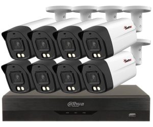 Sistem 8 camere exterior Iluminare duala 40m - KITSAF-8X-5MP28IL40 1 Sistem 8 camere exterior Iluminare duala 40m, 5MP, Lentila 2.8 mm, Audio, DVR 8 canale Dahua KITSAF-8X-5MP28IL40. Fiabilitate si performanță