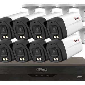 Sistem 8 camere exterior Iluminare duala 40m