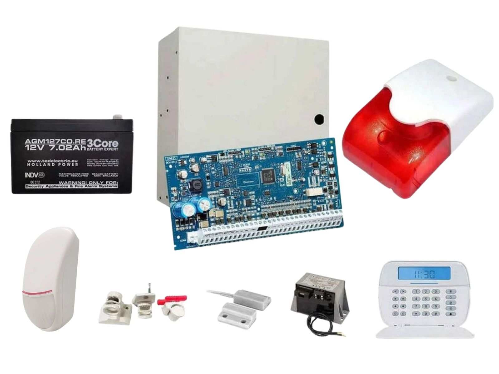Sistem de alarma cablat DSC LED cu doua elemente de detectie, de interior KIT NEO2032LED INT. Fiabilitate si performanță 1 Sistem de alarma cablat DSC LED cu doua elemente de detectie