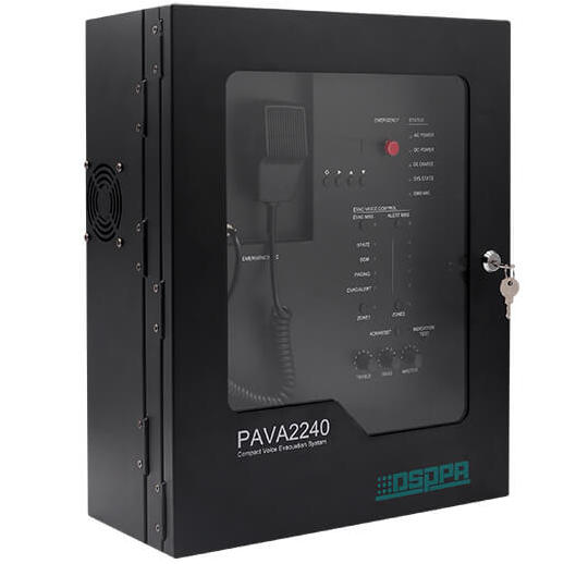 Sistem sonorizare pentru evacuare, 2 zone, 100V, 240W, microfon PTT, certificare EN54, DSPPA PAVA 2240. Fiabilitate si performanță 1 Sistem sonorizare pentru evacuare