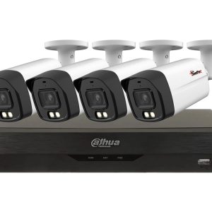 Sistem supraveghere 4 camere exterior 5MP Iluminare duala LED si IR 40m