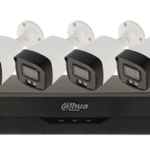 Sistem supraveghere 4 camere exterior Full Color 5MP + DVR cu AI