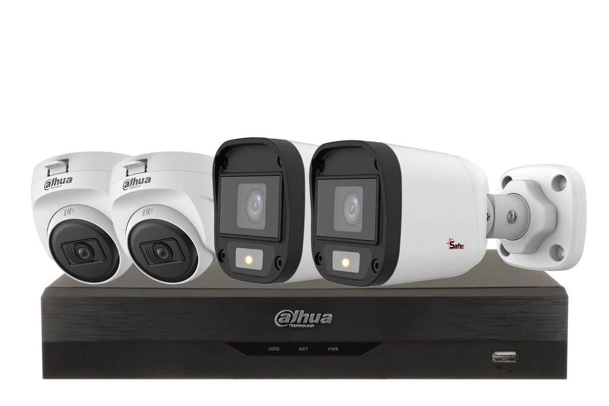 Sistem supraveghere 4 camere mixt, rezolutie 2MP/5MP, IR 20/25m, LED Alb 20m, DVR Dahua 4 canale, KIT4MIXT20DAH. Fiabilitate si performanță 1 Sistem supraveghere 4 camere mixt