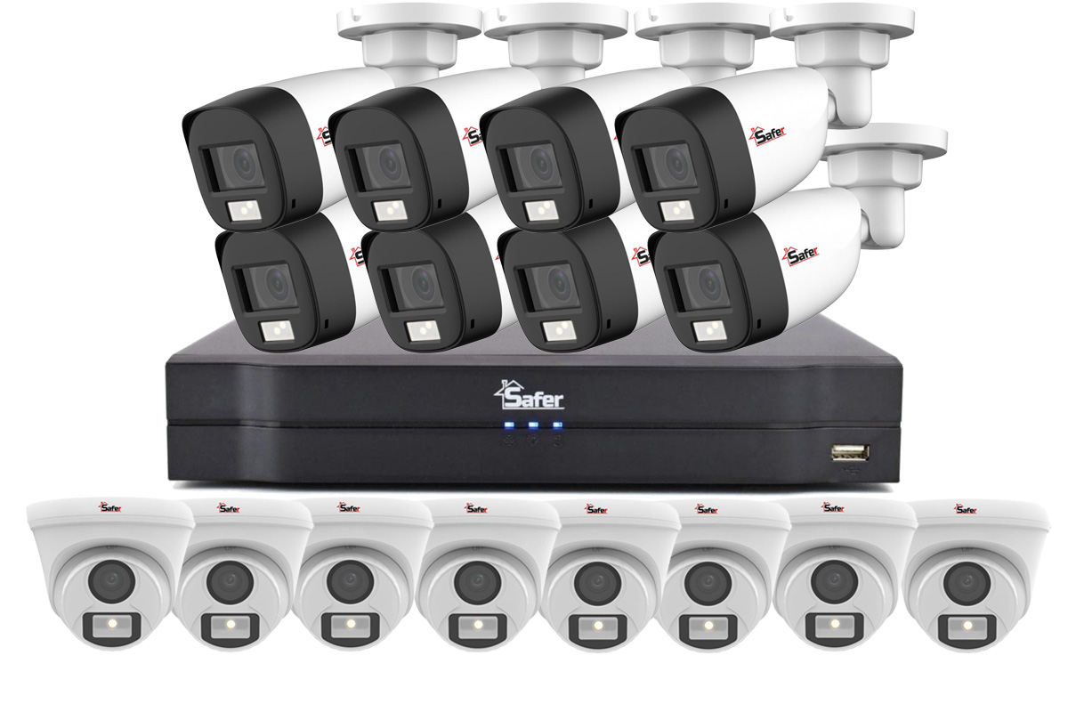 Sistem supraveghere mixt 16 camere rezolutie 2MP Full HD, IR si LED alb, DVR 16 canale, KIT16MIXTSAF. Fiabilitate si performanță 1 Sistem supraveghere mixt 16 camere rezolutie 2MP Full HD