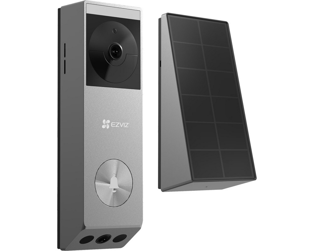 Sonerie video Wi-Fi pe baterii cu panou solar EZVIZ, lentila duala 3MP+2MP, Iluminare nocturna color, IP65, CS-EP3x(3MP+2MP). Fiabilitate si performanță 1 Sonerie video Wi-Fi pe baterii cu panou solar EZVIZ