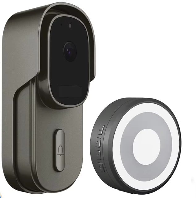 Sonerie wireless cu acumulator, apel video, 2MP Full HD, Tuya, PIR, IR 7m, slot card, IP65, Rehent WF001-708B. Fiabilitate si performanță 1 Sonerie wireless cu acumulator
