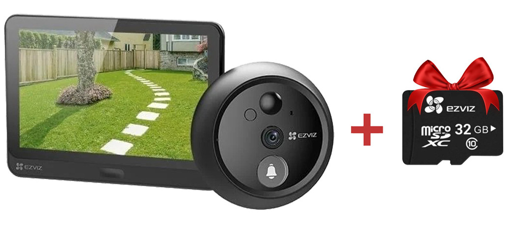 Sonerie wireless cu monitor HP4 Ezviz, Wi-Fi, 2MP + card microSD cadou de 32GB, CS-HP4+SD32GB. Fiabilitate si performanță 1 Sonerie wireless cu monitor HP4 Ezviz
