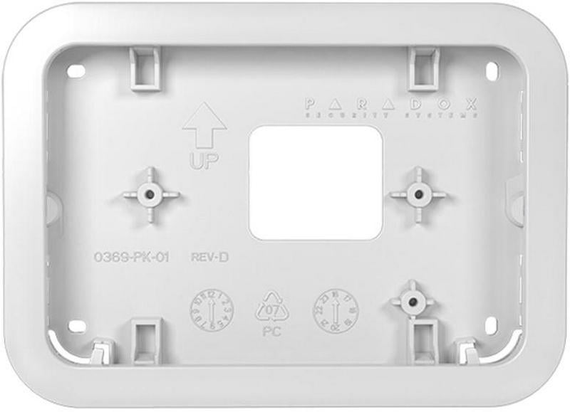 Suport pentru tastatura cu touch screen Paradox TM50, Pentru montaj ingropat, rama alba, TM50WB. Fiabilitate si performanță 1 Suport pentru tastatura cu touch screen Paradox TM50