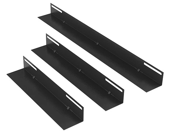 Suport tip L pentru rack 19 inch, adancime 550 mm, adancime rack 800 mm, otel SPCC 2 mm, negru, SAF- SINAL550-RK800FLOOR. Fiabilitate si performanță 1 Suport tip L pentru rack 19 inch