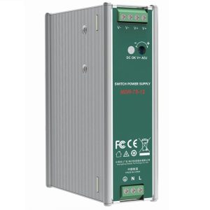 Sursa de alimentare 12V, 6.3A, montare pe sina DIN, Safer SAF-NDR-75-12. Fiabilitate si performanță – ofertă, preț și specificații