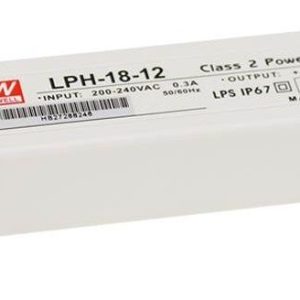 Sursa de alimentare de exterior IP 67 - 12V - 1.5Ah MEAN WELL LPH-18-12