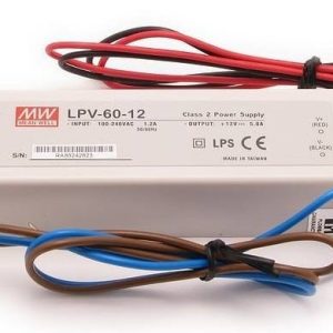Sursa de alimentare de exterior IP 67 - 12V - 5Ah Mean Well LPV-60-12