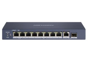 Switch 10 porturi Hikvision DS-3E0510HP-E - Fiabilitate și Performanță 1 Switch 10 porturi, Hikvision DS-3E0510HP-E, 6x Poe Gb, 2x Hi-PoE Gb, 1x RJ45 Gb, 1x SFP, pana la 120W, Watchdog. Fiabilitate si performanță