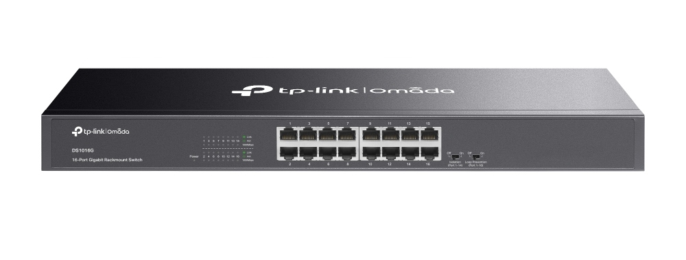 Switch 16 Porturi Gigabit Tp-Link Omada DS1016G, fara Management, Rackmount. Fiabilitate si performanță 1 Switch 16 Porturi Gigabit Tp-Link Omada DS1016G