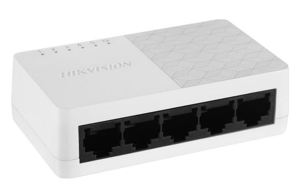 Switch 5 porturi 10/100 Mbps RJ45, fara management, Hikvision DS-3E0105D-O. Fiabilitate si performanță 1 Switch 5 porturi 10/100 Mbps RJ45