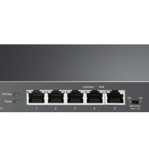 Switch 5 porturi Gigabit RJ45, Tp-Link TL-SG105PP-M2, 4x porturi PoE++, 123W, capacitate 25Gbps, plug and play. Fiabilitate si performanță – ofertă, preț și specificații