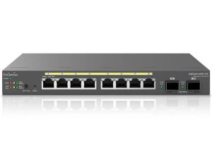 Switch EnGenius EWS2910FP-Fit, 8 porturi Gigabit POE, 2 porturi SFP, putere 110W, cu management. Fiabilitate si performanță