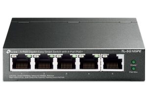 Switch Gigabit PoE+ 4 porturi TL-SG105PE - Performanță și Fiabilitate 1 Switch Gigabit cu 4 porturi PoE+ si 1 port LAN, 65W, Tp-Link Easy Smart TL-SG105PE. Fiabilitate si performanță