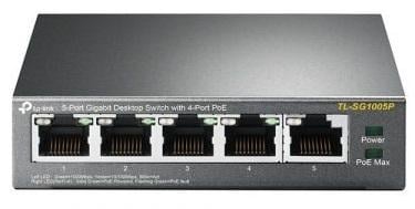 Switch POE 4 porturi Gigabit 57W TP-LINK, TL-SG1005P. Fiabilitate si performanță 1 Switch POE 4 porturi Gigabit 57W TP-LINK