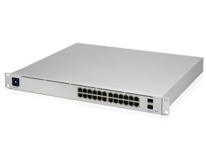 Switch PoE 24 porturi Ubiquiti UniFi USW-24-POE-EU 1 Switch PoE 24 porturi, 2 porturi SFP, cu management, 95W, rackabil, Ubiquiti UniFi USW-24-POE-EU. Fiabilitate si performanță