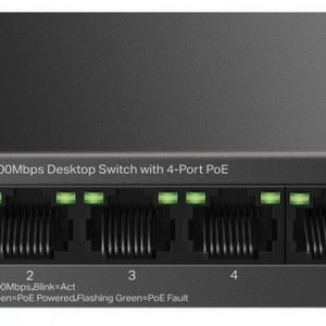 Switch PoE 5 porturi Tp-Link LS105LP, 4x porturi PoE, 1x port RJ45 10/100Mbps, max 41W, fara management. Fiabilitate si performanță – ofertă, preț și specificații