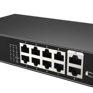 Switch PoE+ cu 8 + 2 porturi 100 Mbps