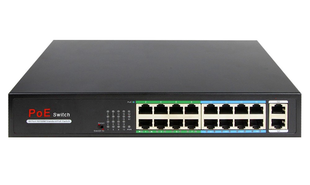 Switch SW1816POE-160-E, 16 porturi RJ45+2 RJ45 Uplink, 160W, POE. Fiabilitate si performanță 1 Switch SW1816POE-160-E