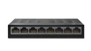 Switch TpLink LS1008G, 8 porturi, capacitate 16GBps, 3.9W, Tehnologia Green. Fiabilitate si performanță