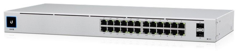 Switch Ubiquiti USW-24-POE, 28 porturi, 24x RJ45 Gigabit, 16x PoE, 2x SFP Gigabit, 95W, montare in rack. Fiabilitate si performanță 1 Switch Ubiquiti USW-24-POE