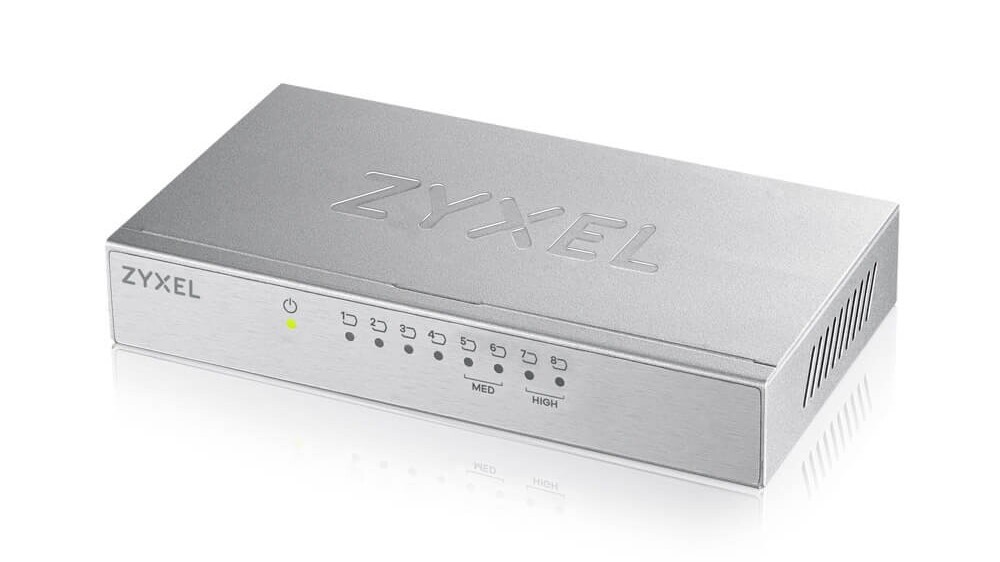 Switch Zyxel GS-108BV3-EU0101F, 8 porturi, viteza pana la 2000Mbps, putere 3W. Fiabilitate si performanță 1 Switch Zyxel GS-108BV3-EU0101F