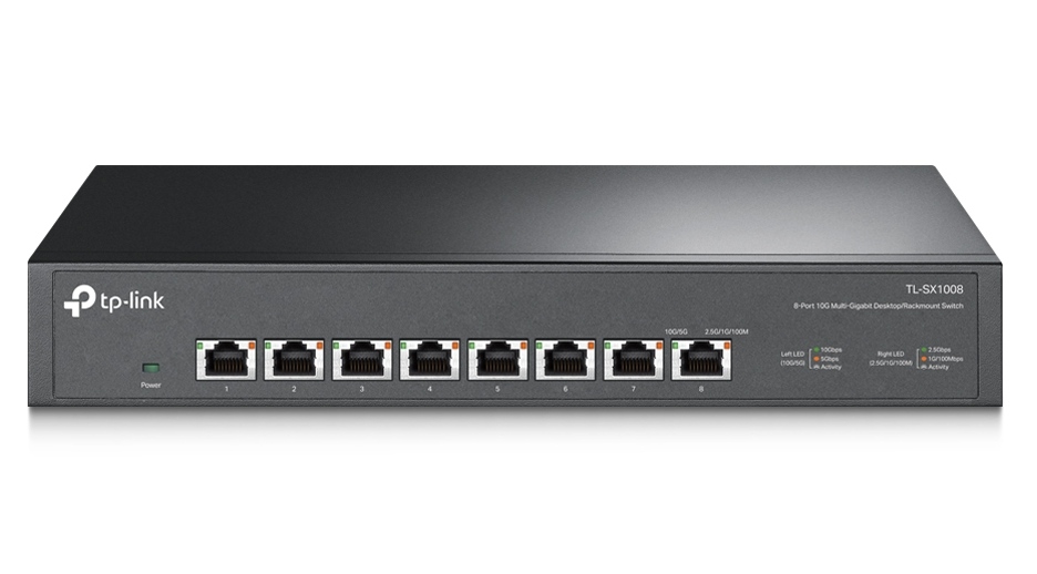 Switch cu 8 porturi Gigabit 10G, capacitate 160Gbps, Indicator LED, Conexiune Plug and Play, TP-LINK TL-SX1008. Fiabilitate si performanță 1 Switch cu 8 porturi Gigabit 10G