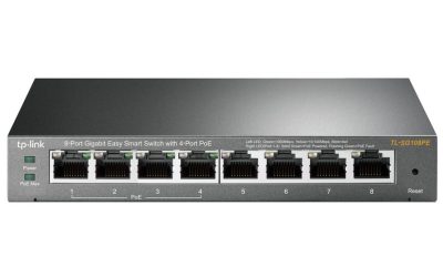 Switch cu 8 porturi Tp-Link TL-SG108PE – Performanță și Fiabilitate