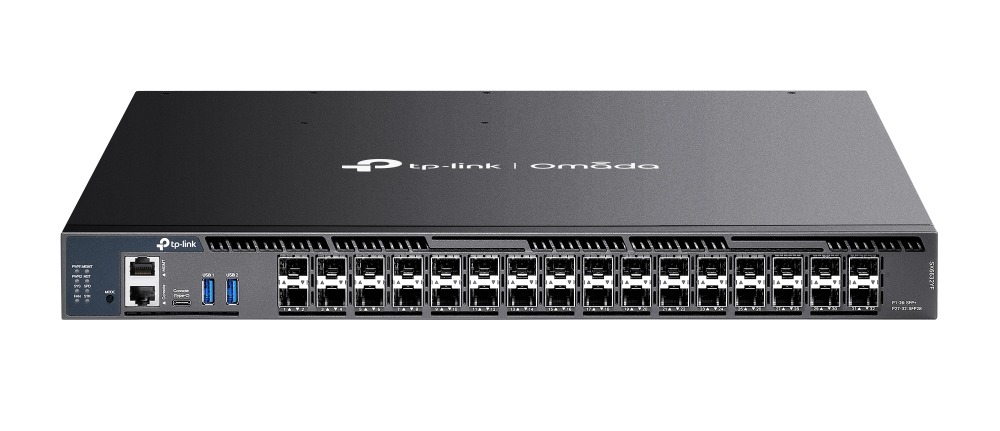 Switch fibra optica Omada Tp-Link SX6632YF, 26 porturi 10G SFP, 6 porturi 25G SFP, management L3. Fiabilitate si performanță 1 Switch fibra optica Omada Tp-Link SX6632YF
