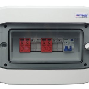 Tablou complet de protectii pentru sistem fotovoltaic 3 KW cu 2 stringuri monofazat