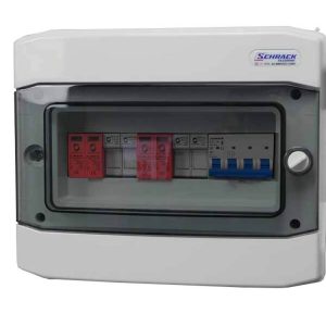Tablou protectii pentru sistem fotovoltaic trifazat 8-10 KW cu 2 stringuri