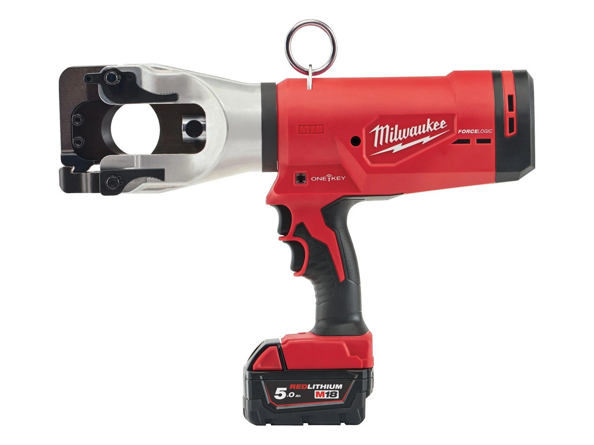 Taietor hidraulic pentru cabluri de 44mm, Milwaukee M18 HCC45-522C FORCE LOGIC, motor fara perii, 2x acumulatori, incarcator, tehnologie One Key, 4933459266. Fiabilitate si performanță 1 Taietor hidraulic pentru cabluri de 44mm