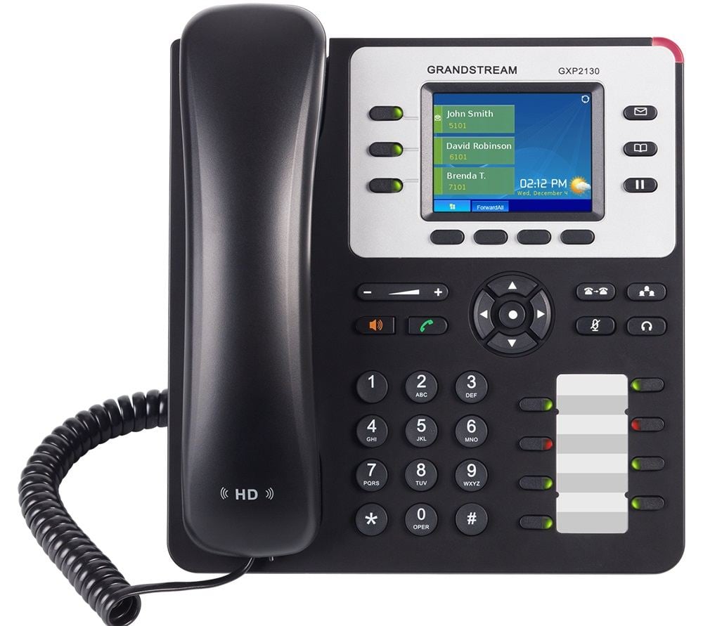 Telefon VoIP cu Display color, 3 Linii, 3 SIP, Conferinta, Grandstream GXP2130. Fiabilitate si performanță 1 Telefon VoIP cu Display color