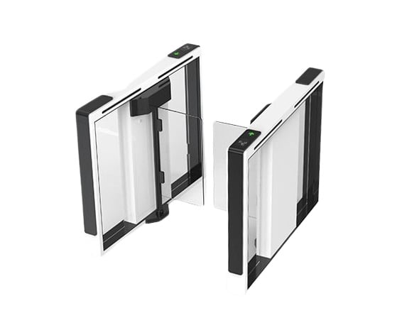 Kit 2 turnichete batante bidirectionale, 24V, latime 600mm, poarta din sticla plexiglas-transparent, deschidere automata, Safer SAF-Q20-2C. Fiabilitate si performanță 1 Kit 2 turnichete batante bidirectionale