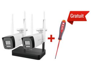 Kit Supraveghere IP Wireless 2 Camere Hikvision HiLook 1 Kit supraveghere IP wireless 2 camere, 2MP, NVS si surubelnita VDE gratuita, Hikvision HiLook IKS-2042BH-PH/W + 4932478713. Fiabilitate si performanță