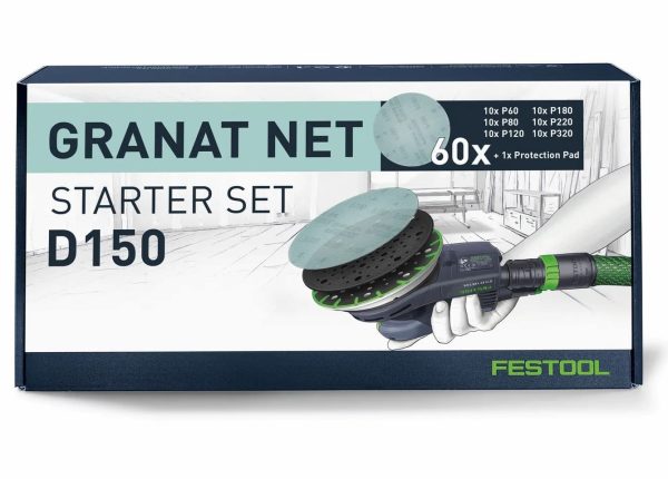 Set 60x Panza abraziva pentru slefuitor reticular Granat Net Starter SET 150